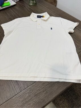 Polo by Ralph Lauren White Polo Shirt with Navy Pony